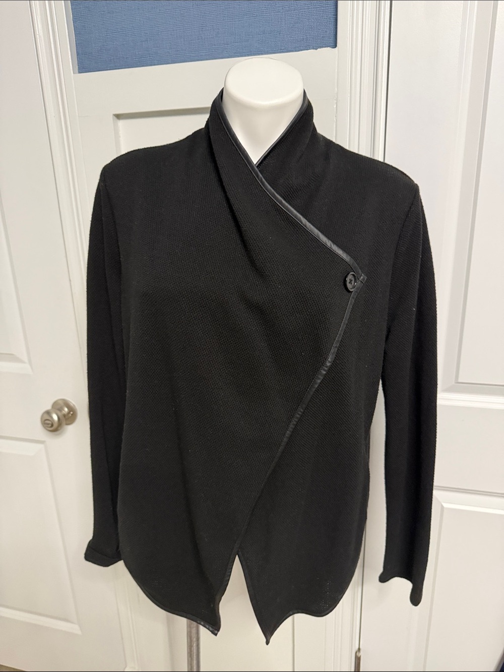 Jack by BB Dakota Black Asymmetric Wrap Cardigan